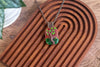 Summer Sunset Fused Glass and Copper Wire Wrapped Tree of Life Pendant