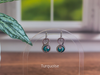 Sterling Silver Earrings with Fused Glass Accents (Multiple Options)