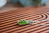 Sterling Silver Tree of Life Pendant with Green Fused Glass