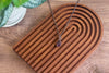 Deep Purple Fused Glass Teardrop Pendant with Copper Wire Wrapping