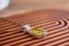 Bee with Honeycomb Copper Pendant with Yellow Fused Glass