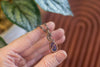 Deep Purple Fused Glass Teardrop Pendant with Copper Wire Wrapping