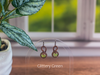 Copper Earrings with Fused Glass Accents (Multiple Options)