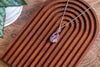 Sterling Silver Teardrop Pendant with Dichroic Red and White Fused Glass