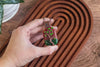 Summer Sunset Fused Glass and Copper Wire Wrapped Tree of Life Pendant