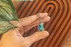 Sterling Silver and Dichroic Blue Fused Glass Crescent Moon Pendant