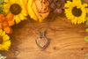 Blue Iridescent Fused Glass and Sterling Silver Double-Sided Heart Necklace