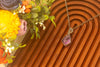 Deep Purple Fused Glass and Copper Wire Wrapped Pendant