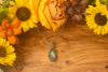 Sterling Silver Teardrop Pendant with Dichroic Blue Fused Glass