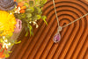 Sterling Silver Teardrop Pendant with Purple Fused Glass