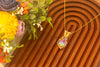 Rainbow Dichroic Fused Glass Teardrop with 14k Gold-Filled Wire Wrapping