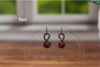 Copper Earrings with Fused Glass Accents (Multiple Options)
