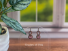 Copper Earrings with Fused Glass Accents (Multiple Options)