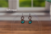 Copper Earrings with Fused Glass Accents (Multiple Options)