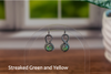 Sterling Silver Earrings with Fused Glass Accents (Multiple Options)