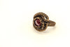 copper-wire-wrapped-ring-red-white-fused-glass-nymph-in-the-woods-jewelry