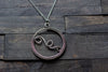 Circular Sterling Silver Wire Wrapped Pendant