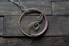 Circular Sterling Silver Wire Wrapped Pendant