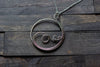 Circular Sterling Silver Wire Wrapped Pendant