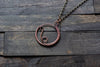 Circular Copper Wire Wrapped Pendant