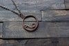 Circular Copper Wire Wrapped Pendant