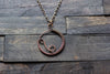 Circular Copper Wire Wrapped Pendant