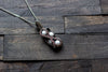 Black and White Fused Glass Pendant with Sterling Silver Wire