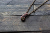 Copper Mini Pendant with Clear Fused Glass Accent