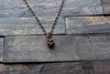 Copper Mini Pendant with Clear Fused Glass Accent
