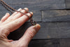 Copper Mini Pendant with Clear Fused Glass Accent