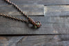 Copper Mini Pendant with Clear Fused Glass Accent