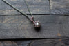 Sterling Silver Mini Pendant with White Fused Glass Accent
