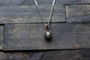Sterling Silver Mini Pendant with White Fused Glass Accent