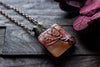 Shades of Sunset Fused Glass Pendant with Copper Tree of Life