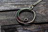Circular Sterling Silver Wire Wrapped Pendant
