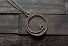 Circular Sterling Silver Wire Wrapped Pendant