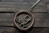 Circular Sterling Silver Wire Wrapped Pendant