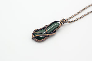 dark-green-fused-glass-pendant-copper-wire-wrapping-nymph-in-the-woods-jewelry