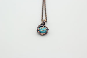 streaked-blue-fused-glass-mini-pendant-copper-wire-wrapping-nymph-in-the-woods-jewelry