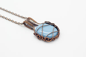 light-blue-fused-glass-copper-wire-wrapped-pendant-nymph-in-the-woods-jewelry