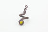Yellow-fused-glass-adjustable-copper-ring-nymph-in-the-woods-jewelry