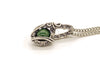 dark-green-fused-glass-mini-pendant-sterling-silver-wire-wrapping-nymph-in-the-woods-jewelry