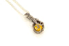 yellow-fused-glass-mini-pendant-sterling-silver-wire-wrapping-nymph-in-the-woods