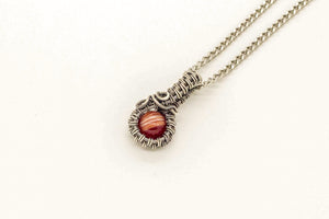 streaked-red-fused-glass-mini-pendant-sterling-silver-wire-wrapping-nymph-in-the-woods-jewelry