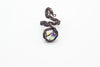 handmade copper wire wrapped adjustable ring with colorful transparent fused glass accent
