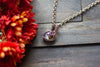 Shades of Fall Fused Glass Mini Pendant with Copper Wire Wrapping