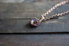 Shades of Fall Fused Glass Mini Pendant with Copper Wire Wrapping