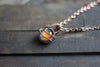 Shades of Sunrise Fused Glass Mini Pendant with Copper Wire Wrapping