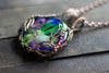 Leaves of Spring Copper Wire Wrapped Statement Pendant
