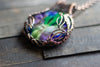 Leaves of Spring Copper Wire Wrapped Statement Pendant